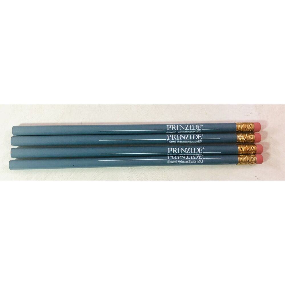 Prinzide Pharmaceutical Advertising Pencils x4 Lisinopril Merck Sharp Dohme USA